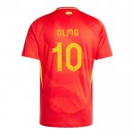 Günstige Fußballtrikots Spanien Dani Olmo 10 Heimtrikot EURO 2024 Kurzarm